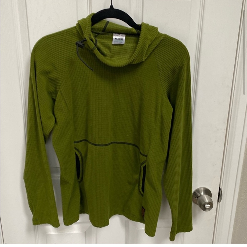 Melanzana Olive Green microgrid hoody